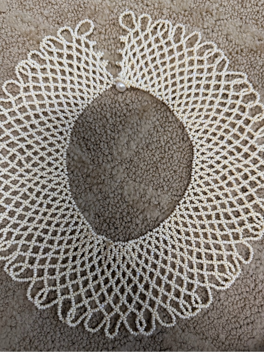 2 RBG Collars. Circa 1980s. Beaded, button closure. Zoom in for details